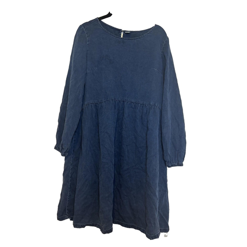 Old Navy oversized small navy peasant babydoll long sleeve dress #2031‎